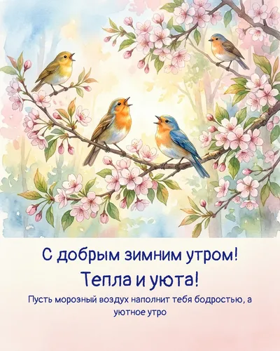 С добрым зимним утром! Тепла и уюта! — morning birds 08